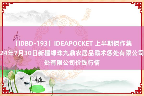 【IDBD-193】IDEAPOCKET 上半期傑作集2009 2024年7月30日新疆绿珠九鼎农居品霸术惩处有限公司价钱行情