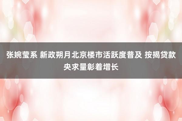 张婉莹系 新政朔月北京楼市活跃度普及 按揭贷款央求量彰着增长