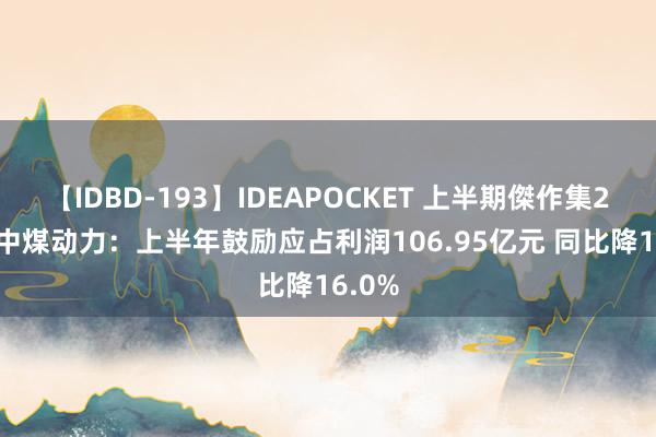 【IDBD-193】IDEAPOCKET 上半期傑作集2009 中煤动力：上半年鼓励应占利润106.95亿元 同比降16.0%