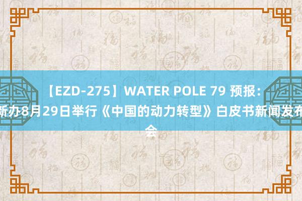 【EZD-275】WATER POLE 79 预报：国新办8月29日举行《中国的动力转型》白皮书新闻发布会